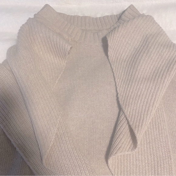 EUC/LN Brochu Walker Rhea Pullover Scarf Neck Sweater in Birch Melange Beige - S - Picture 7 of 16